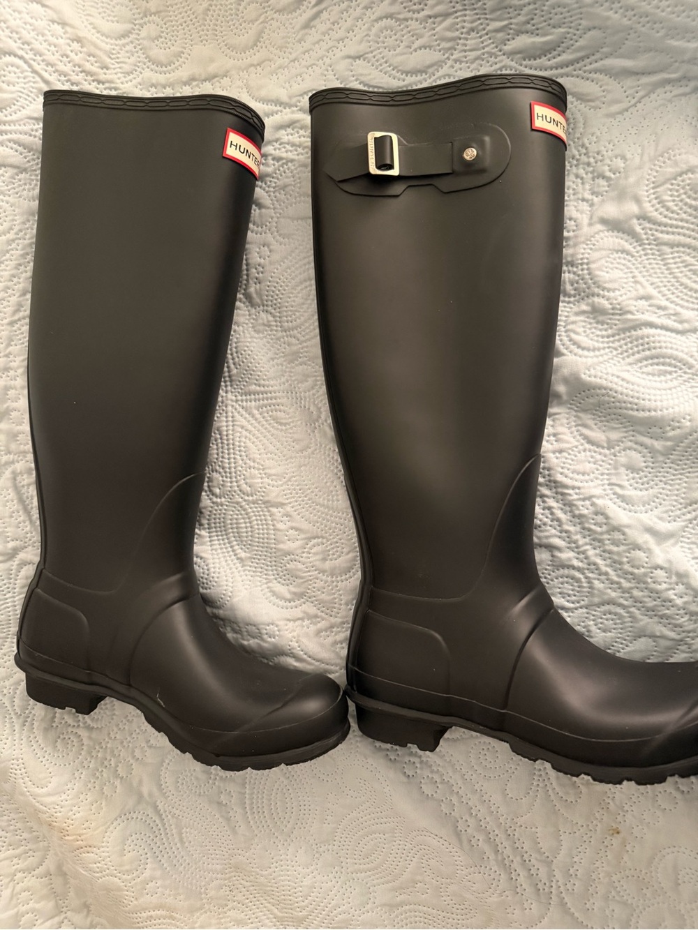 Hunter black tall boots NWOT